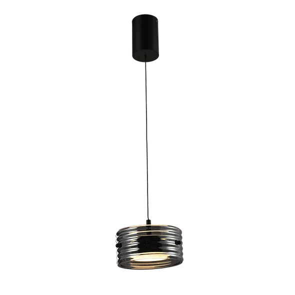 Golden top ringed single pendant lamp